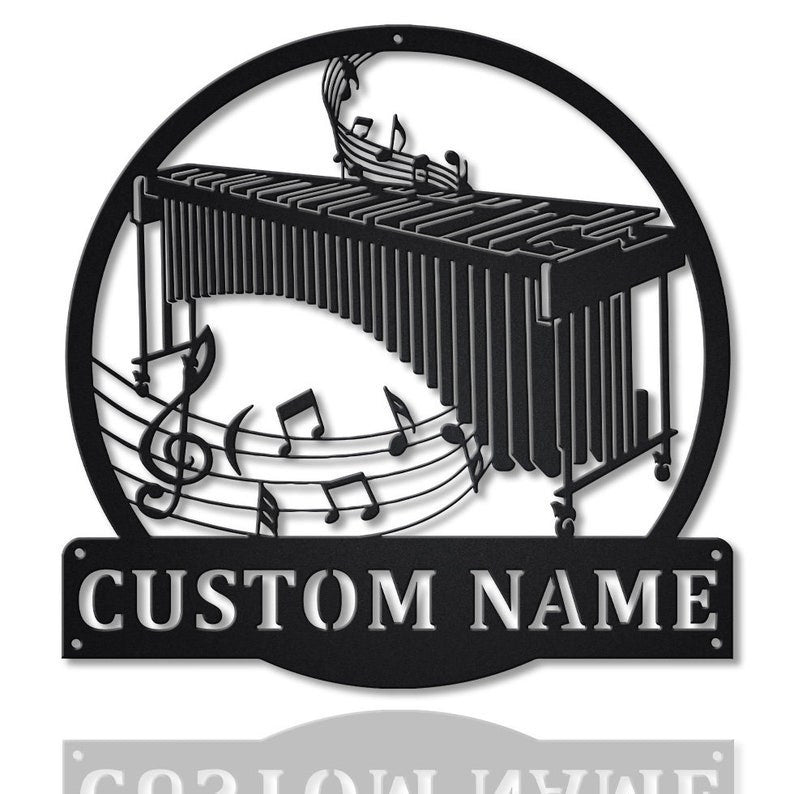 Personalized Marimba Music Metal Sign WITH LED/WITHOUT LED Lights Custom Marimba Music Metal Sign Birthday Gift Marimba Music Sign