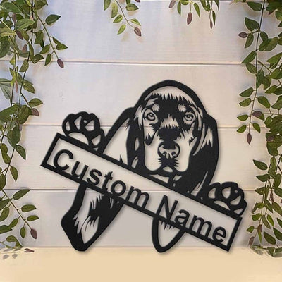 Personalized Black And Tan Coonhound Metal Sign Art Custom Black And Tan Coonhound Metal Sign Dog Gift Birthday Gift Animal Funny