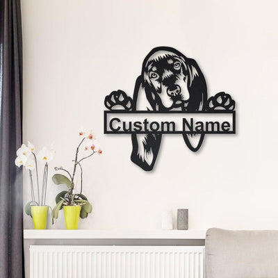 Personalized Black And Tan Coonhound Metal Sign Art Custom Black And Tan Coonhound Metal Sign Dog Gift Birthday Gift Animal Funny