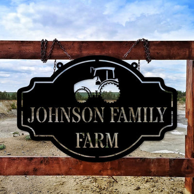Custom Name Farm Sign, Metal FARM SIGN , Personalized Family Name Metal Sign, Housewarming Gift, Family Gift, Personalized Gift