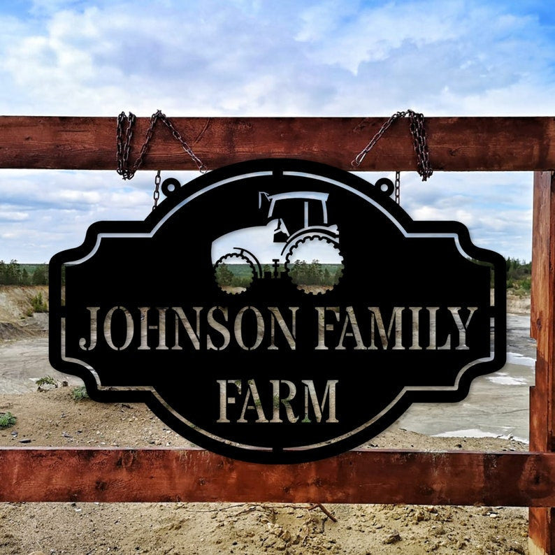 Custom Name Farm Sign, Metal FARM SIGN , Personalized Family Name Metal Sign, Housewarming Gift, Family Gift, Personalized Gift