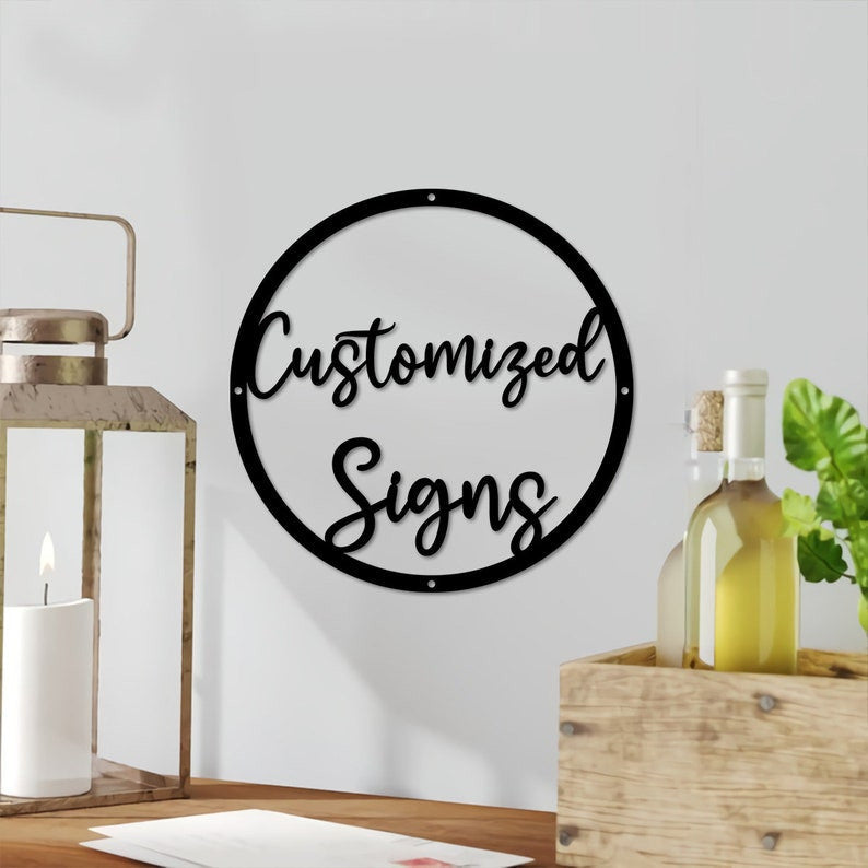 Personalized Metal Sign, Metal Wall Art, Housewarming Gift, Best Gift Ever, House Decor, Monogram Sign, Custom Nam Sign