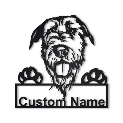 Personalized Irish Wolfhound Dog Metal Sign Art Custom Irish Wolfhound Dog Metal Sign Birthday Gift Animal Funny