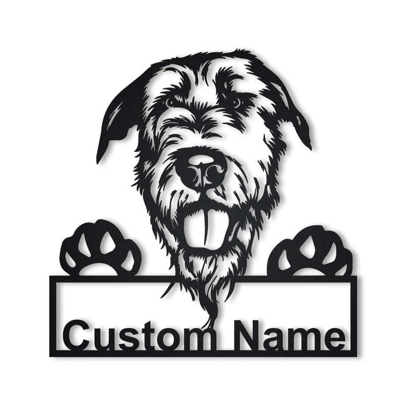 Personalized Irish Wolfhound Dog Metal Sign Art Custom Irish Wolfhound Dog Metal Sign Birthday Gift Animal Funny