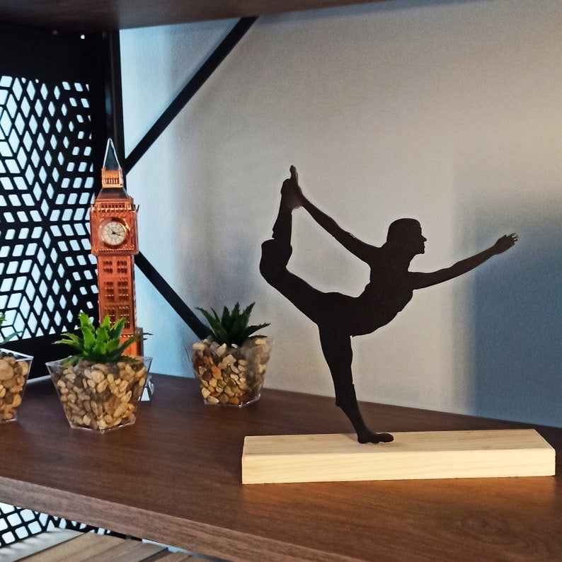 Yoga Minimal Decor, Shelf Decor, Home Decor, Housewarming gift, Business gift, Bookshelf decor, Freedom, Minimal Decor, Yoga Object