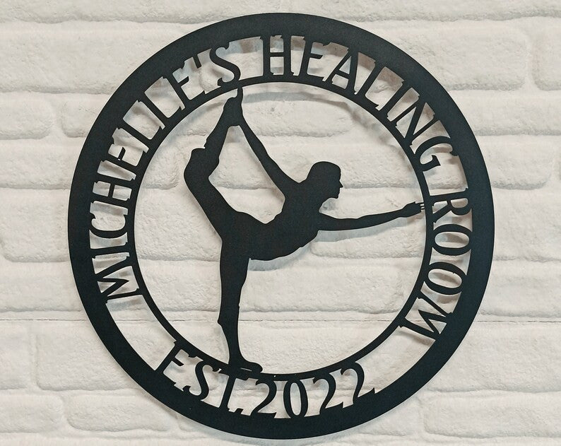Yoga Sign, Yoga Decor, Yoga Academy Wall Art, Studio Decor, Yoga Gift, Cristmast Gift, Personelized Yoga Decor