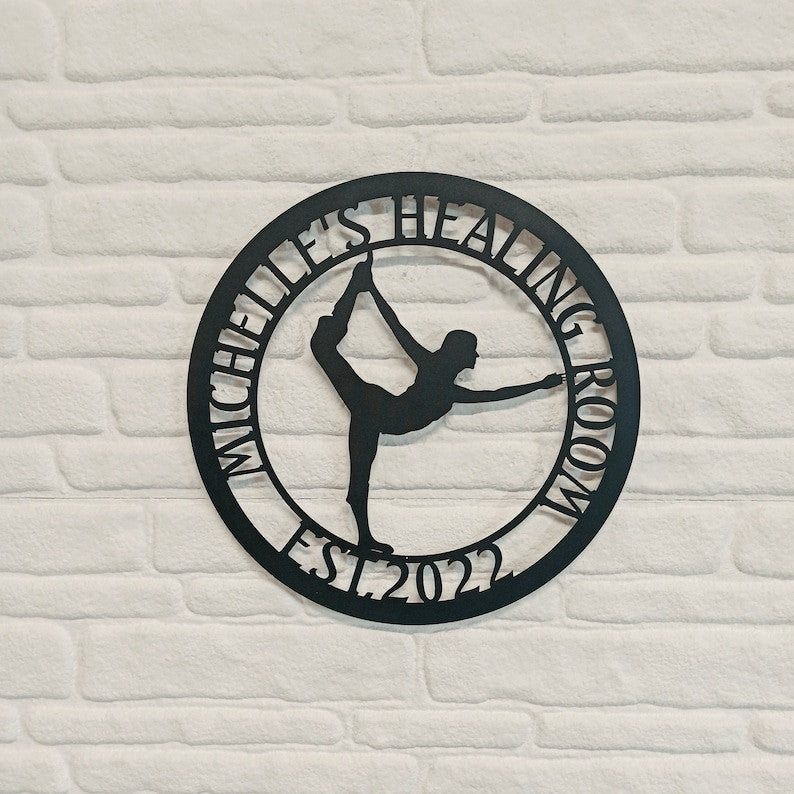 Yoga Sign, Yoga Decor, Yoga Academy Wall Art, Studio Decor, Yoga Gift, Cristmast Gift, Personelized Yoga Decor