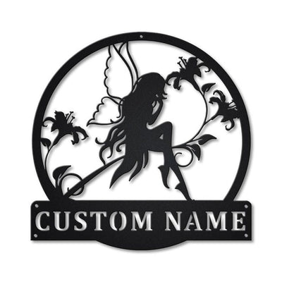 Personalized Fairy Monogram Metal Sign WITH LED/WITHOUT LED Lights Custom Fairy Custom Metal Sign Birthday Gift Fairy Home Decor Sign