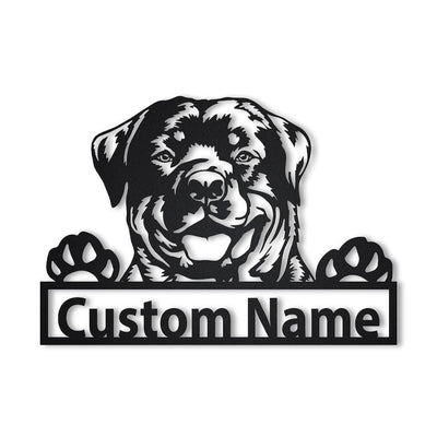 Personalized Rottweiler Dog Metal Sign WITH LED/WITHOUT LED Lights Custom Rottweiler Metal Sign Hobbie Gifts Birthday Gift Rottweiler Sign