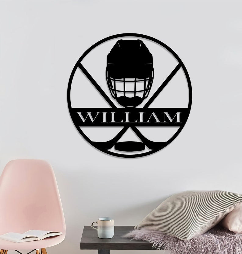 Personalized Hockey Metal Sign Metal Wall Gift For Hockey Player Best Gift Ever Wall Decor Sign For House Ice Hockey Lover