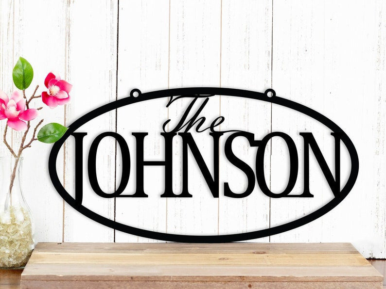 Personalized Family Name Metal Sign, Outdoor Metal Wall Art, Housewarming Gift, Best Gift Ever, House Decor, Monogram Sign, New Home Gift