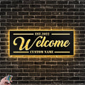 Custom Welcome Metal Sign Welcome Sign WITH LED/WITHOUT LEDs Front Door Farmhouse Welcome Sign Housewarming Gift Home Sweet Home