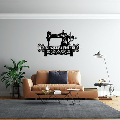 Custom Sewing Metal Sign WITH LED/WITHOUT LEDs Sewing Room Sign Sewing Metal Wall Art Personalized Sewer Name Sign Sewing Room Decor Gift for Grandma