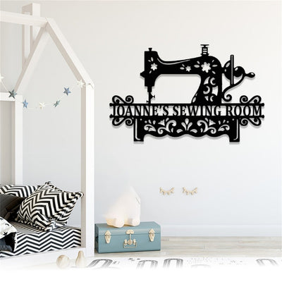 Custom Sewing Metal Sign WITH LED/WITHOUT LEDs Sewing Room Sign Sewing Metal Wall Art Personalized Sewer Name Sign Sewing Room Decor Gift for Grandma
