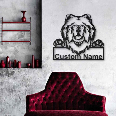 Personalized Chow Chow Dog Metal Sign Art Custom Chow Chow Dog Metal Sign Dog Gift Birthday Gift Animal Funny
