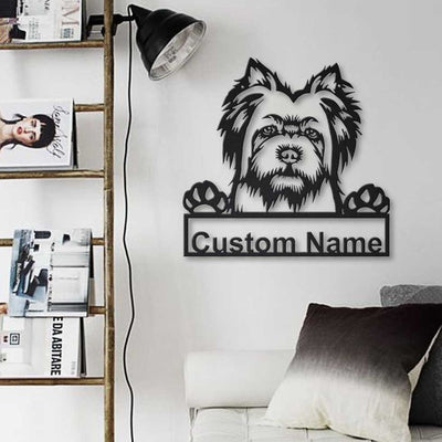 Personalized Silky Terrier Dog Metal Sign Art Custom Silky Terrier Dog Metal Sign Animal Funny Father's Day Gift Pets Gift