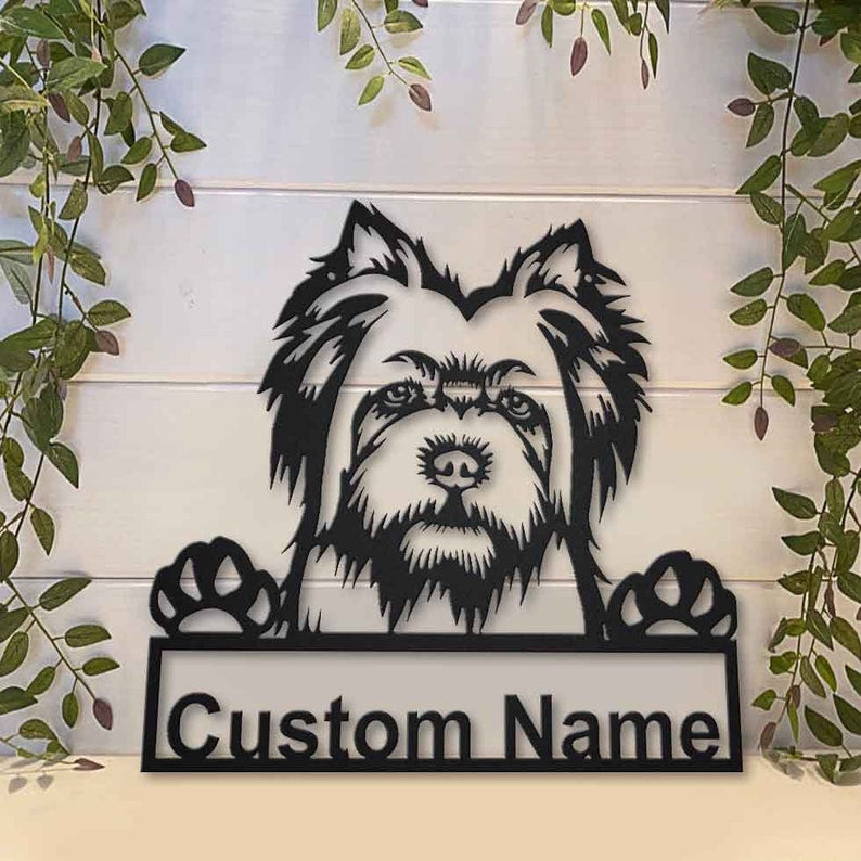 Personalized Silky Terrier Dog Metal Sign Art Custom Silky Terrier Dog Metal Sign Animal Funny Father's Day Gift Pets Gift