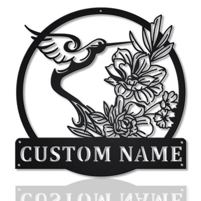 Personalized Hummingbird Metal Sign WITH LED/WITHOUT LED Lights v2, Custom Hummingbird Metal Sign, Birthday Gift Hummingbird Sign