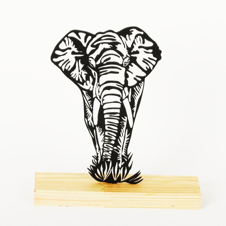 Elephant Minimal Decor, Shelf Decor, Home Decor, Housewarming gift, Business gift, Bookshelf decor, Desk decor, Minimal Decor