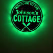 Personalized LED Campfire Family Name Metal Sign Light up Wall Art Gift Camping Wall Art Wedding Gift Metal LED Monogram Sign