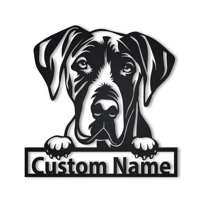 Personalized Great Dane Dog Metal Sign WITH LED/WITHOUT LED Lights Custom Great Dane Dog Metal Sign Hobbie Gifts Birthday Gift Great Dane Sign