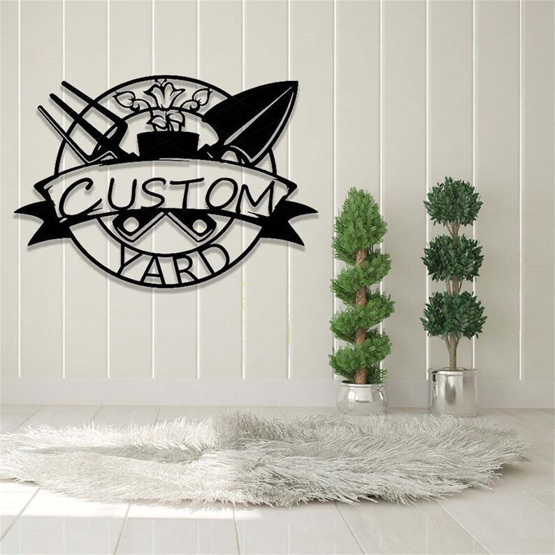 Garden Sign Personalized Custom Metal Garden Wall Art Metal Yard Art Gardener Name Sign Gardening Gifts Yard Decor Flower Outdoor Decor