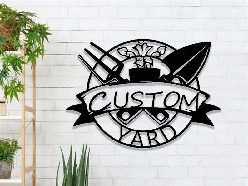 Garden Sign Personalized Custom Metal Garden Wall Art Metal Yard Art Gardener Name Sign Gardening Gifts Yard Decor Flower Outdoor Decor