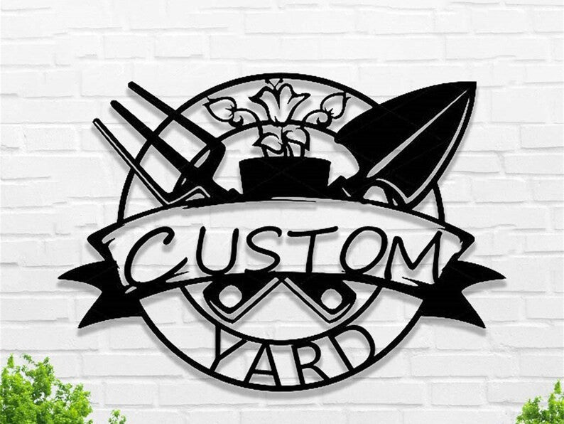 Garden Sign Personalized Custom Metal Garden Wall Art Metal Yard Art Gardener Name Sign Gardening Gifts Yard Decor Flower Outdoor Decor