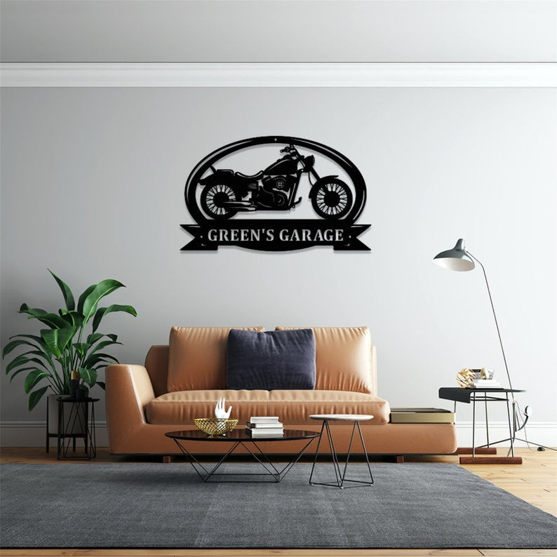 Custom Motorcycle Metal Wall Art Motorcycle Metal Sign Personalized Motorcycle Name Sign Garage Wall Decor Gift For Boy Motocross Rider Gift
