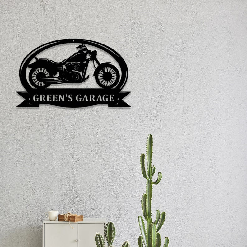 Custom Motorcycle Metal Wall Art Motorcycle Metal Sign Personalized Motorcycle Name Sign Garage Wall Decor Gift For Boy Motocross Rider Gift