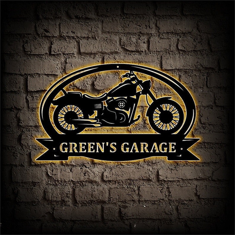 Custom Motorcycle Metal Wall Art Motorcycle Metal Sign Personalized Motorcycle Name Sign Garage Wall Decor Gift For Boy Motocross Rider Gift