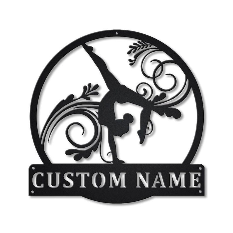 Personalized Gymnastics Metal Sign WITH LED/WITHOUT LED Lights Custom Gymnastics Metal Sign Birthday Gift Gymnastics Gift