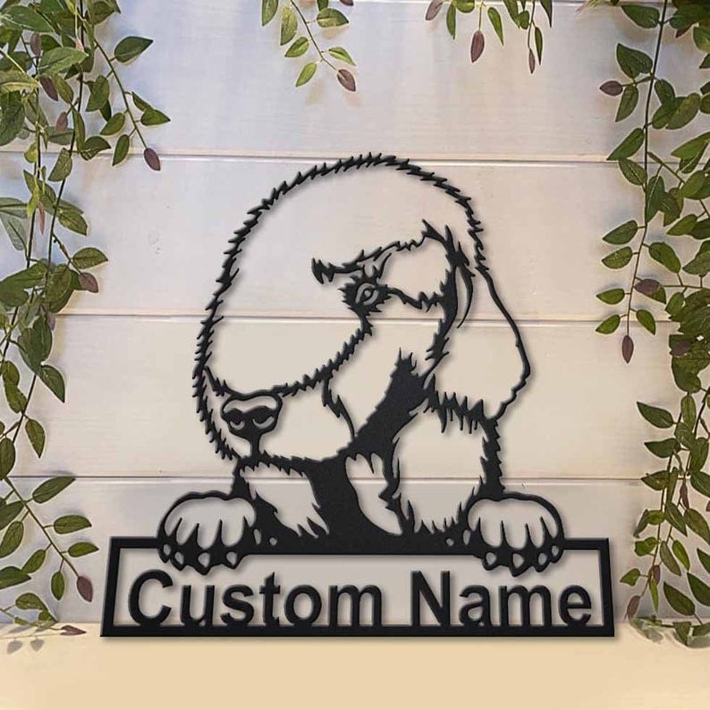 Personalized Bedlington Terrier Dog Metal Sign Art Custom Bedlington Terrier Dog Metal Sign Dog Gift Animal Funny Birthday Gift