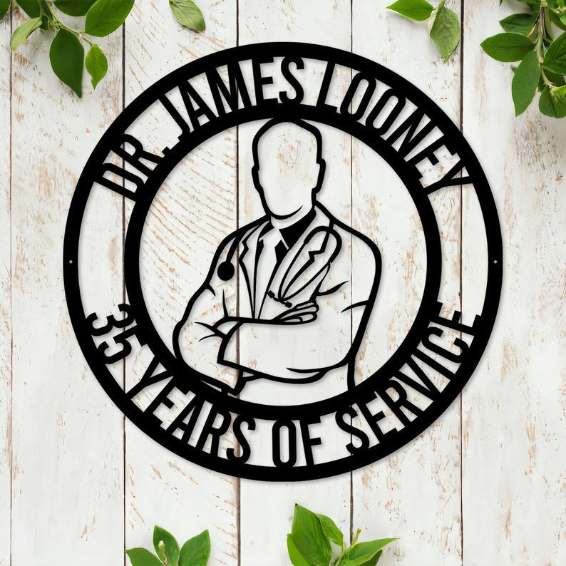 Personalized Doctor's office Metal Sign Office Decoration Gift For Doctor Retirement Gift Unique Sign