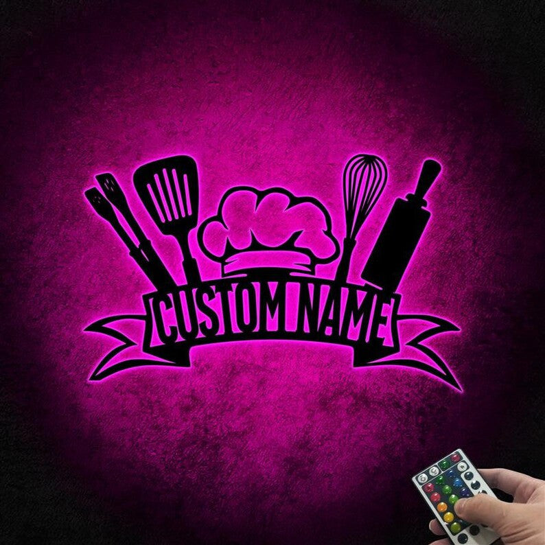 Chef Metal Wall Art Kitchen Wall Art Kitchen Wall Decor Sign For Kitchen Nana's Kitchen Sign Personalized Kitchen Sign Cooking Decor