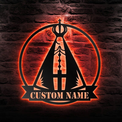Custom Cross Metal Sign Christian Metal Wall Art WITH LED/WITHOUT LED Lights Thanksgiving Decoration