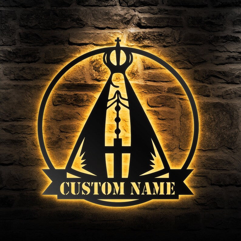 Custom Cross Metal Sign Christian Metal Wall Art WITH LED/WITHOUT LED Lights Thanksgiving Decoration