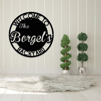 Custom Backyard Metal Sign WITH LED/WITHOUT LEDs Personalized Patio Sign Outdoor Decor Sign Backyard Metal Decor Family Backyard Bar Grill Metal Sign