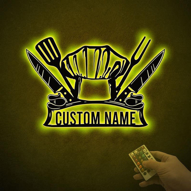 Chef Metal Wall Art Kitchen Wall Art Kitchen Wall Decor Sign For Kitchen Nana's Kitchen Sign Personalized Kitchen Sign Cooking Decor