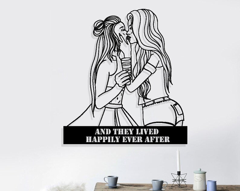 Personalized Portrait Metal Sign Metal Wall Art Decor Metal Portrait From Photo Pride Month Gay Couple LGBTQ Pride Best Gift For Gay