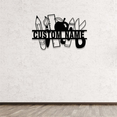 Personalized Teacher Sign for Classroom Custom Teacher Door Sign WITH LED/WITHOUT LED Light School Teacher Appreciation Gift Classroom Decor School Sign