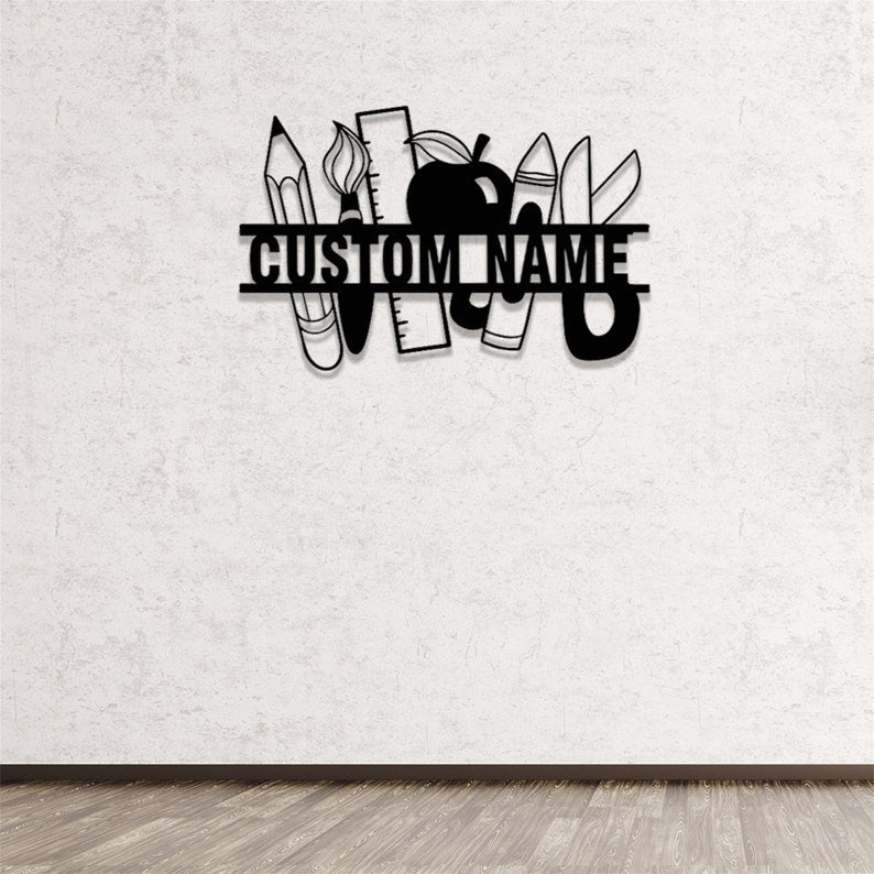 Personalized Teacher Sign for Classroom Custom Teacher Door Sign WITH LED/WITHOUT LED Light School Teacher Appreciation Gift Classroom Decor School Sign