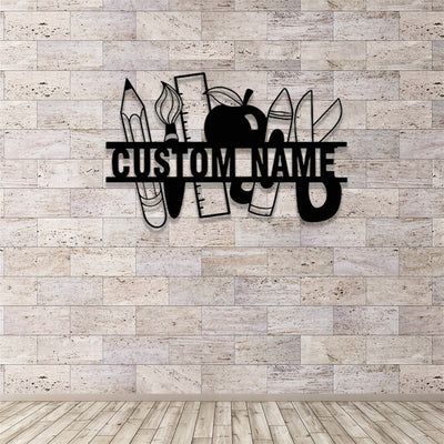 Personalized Teacher Sign for Classroom Custom Teacher Door Sign WITH LED/WITHOUT LED Light School Teacher Appreciation Gift Classroom Decor School Sign