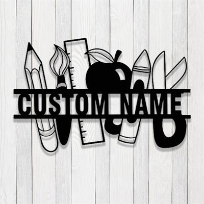 Personalized Teacher Sign for Classroom Custom Teacher Door Sign WITH LED/WITHOUT LED Light School Teacher Appreciation Gift Classroom Decor School Sign
