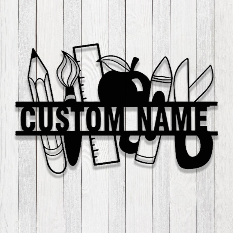 Personalized Teacher Sign for Classroom Custom Teacher Door Sign WITH LED/WITHOUT LED Light School Teacher Appreciation Gift Classroom Decor School Sign