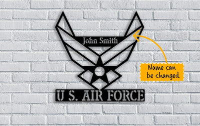 Personalized Air Force Soldier Metal Sign Wall Decor Custom Name Sign Retirement Gift Father's Day Gift Best Gift Ever Military Gift