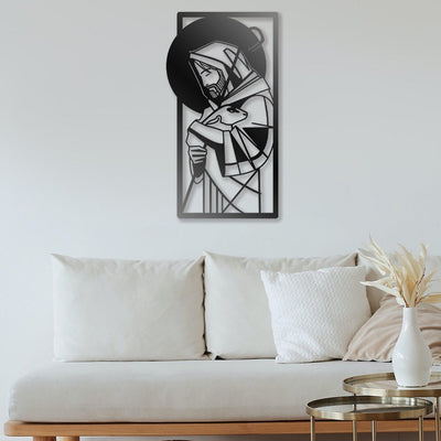 Jesus Loving Metal Sign Christian Metal Wall Art WITH LED/WITHOUT LED Lights Thanksgiving Decoration