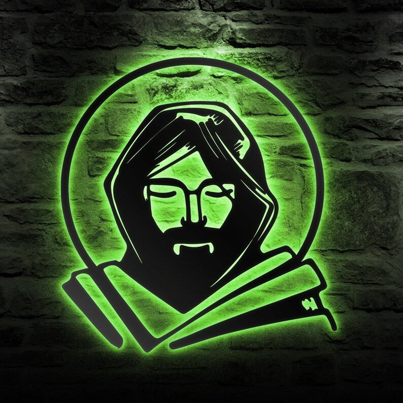 Jesus Metal Sign Christian Metal Wall Art WITH LED/WITHOUT LED Lights Thanksgiving and Christmas Decoration