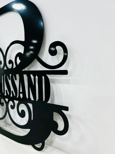 Personalized Floral Monogram Metal Wall House Decor Metal Initial Metal Letter Door Hanger Letters Monogram Housewarming Gift