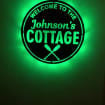 Personalized LED Family Name Metal Sign Light up Wall Art Housewarming Gift Door Hanger Wedding Gift Metal LED Monogram Sign